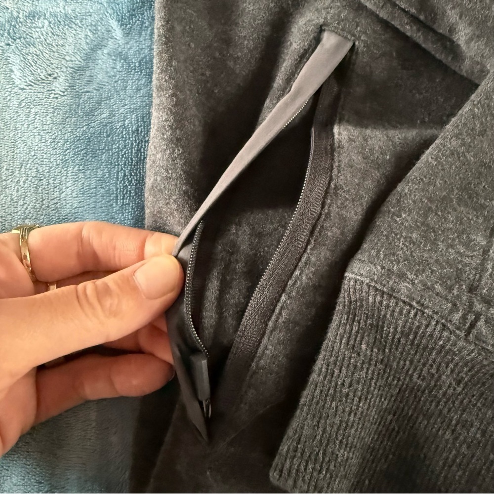 Mack Weldon Dark Gray Quarter Zip-Up Sweater - Picture 7 of 7